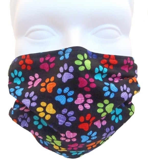 Child Colorful Paw Print Mask
